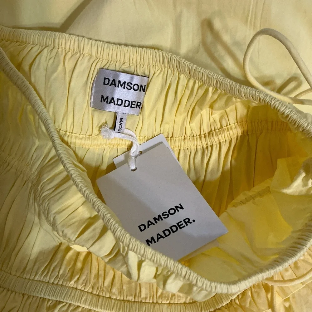 Damson Madder butter yellow cotton midi skirt. Uk size 10, US size 6. - Picture 2 of 5